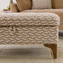 Hartpury Storage Ottoman in Taupe Maze - thumbnail 5