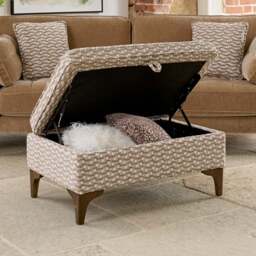 Hartpury Storage Ottoman in Taupe Maze - thumbnail 3