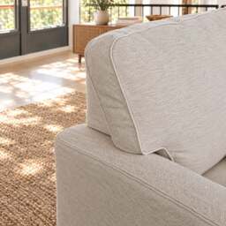 Eastbourne Armchair in Natural with Olive Stripe Cushion - thumbnail 5