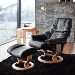 Stressless Reno Recliner With Classic Base & Footstool - thumbnail 2
