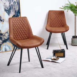 Finnick Tan Dining Chair (Set of 2) - thumbnail 1