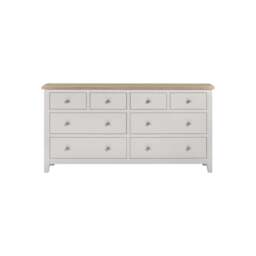 Tetbury 8 Drawer Wide Chest in Painted / Oak - thumbnail 2