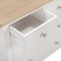 Tetbury 8 Drawer Wide Chest in Painted / Oak - thumbnail 6