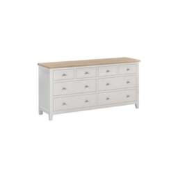 Tetbury 8 Drawer Wide Chest in Painted / Oak - thumbnail 3