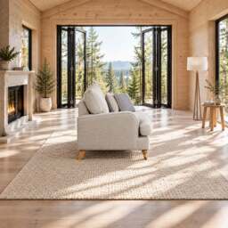 Eastbourne Snuggler in Natural with Navy Stripe Cushions - thumbnail 3