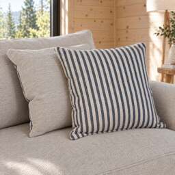 Eastbourne Snuggler in Natural with Navy Stripe Cushions - thumbnail 5