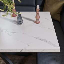 Jupiter Dining Set - Marble Effect - With RHF Corner Bench in Blue - thumbnail 2