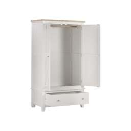 Tetbury Double Wardrobe in Painted / Oak - thumbnail 4
