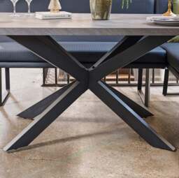 Jupiter Dining Set - Faux Concrete - With RHF Corner Bench in Blue - thumbnail 6