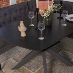 Saturn Dark Grey Motion Table with LHF Frampton Corner Bench - Anthracite - thumbnail 5