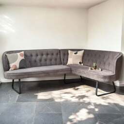 Frampton Corner Bench - Anthracite (Left Hand Facing) - thumbnail 2
