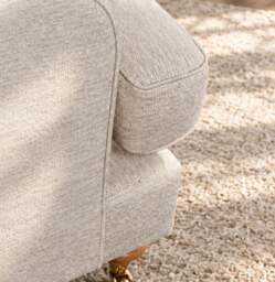Eastbourne 2 Seater Sofa in Natural with Navy Stripe Cushions - thumbnail 5