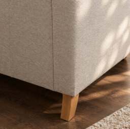 Eastbourne 2 Seater Sofa in Natural with Navy Stripe Cushions - thumbnail 4