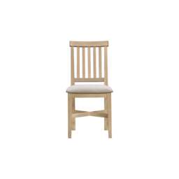 Tetbury Dining Chair With Fabric Seat in Natural Oak - thumbnail 2
