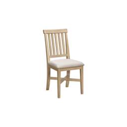 Tetbury Dining Chair With Fabric Seat in Natural Oak - thumbnail 3