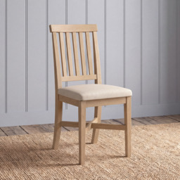 Tetbury Dining Chair With Fabric Seat in Natural Oak