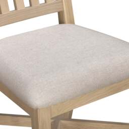 Tetbury Dining Chair With Fabric Seat in Natural Oak - thumbnail 4
