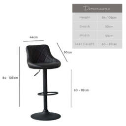 Jonathan Bar Stool in Black - thumbnail 6