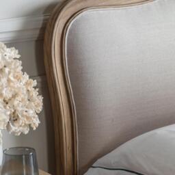 Chic 6' Linen Upholstered Bed Weathered - thumbnail 2