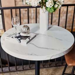 Jupiter Marble Effect Bar Table - thumbnail 4