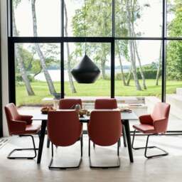 Stressless Laurel Low Back Dining Chair with Cantilever Base - Large / Stressless Velaro - thumbnail 2