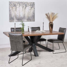 Soho Dining Table 200cm & 4 Hardy Dining Chairs - Grey - thumbnail 2