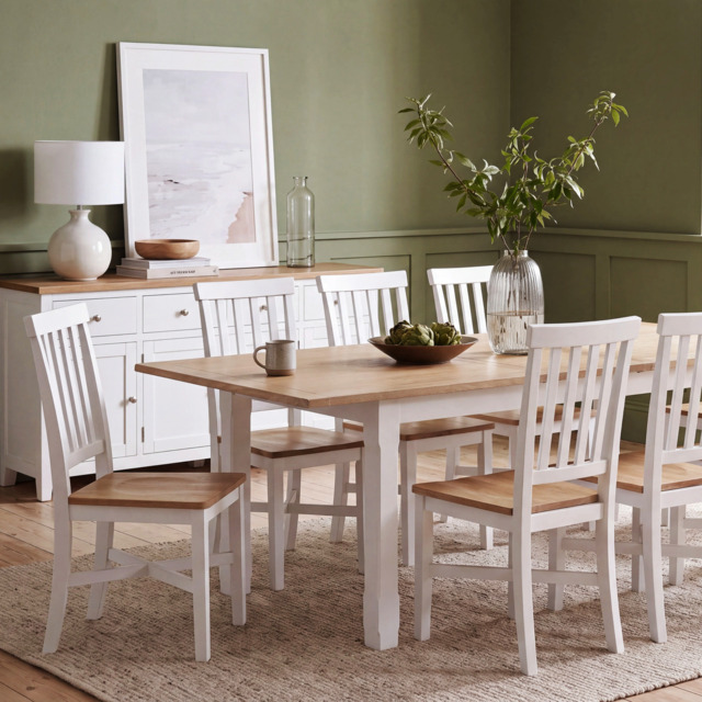 Tetbury Medium Extending Dining Table in Painted / Oak - image 1