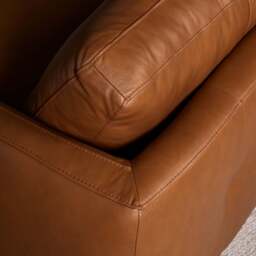 Carnaby Leather Sofa 3 Seater - Palomino Tan - thumbnail 3