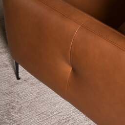 Carnaby Leather Sofa 3 Seater - Palomino Tan - thumbnail 6