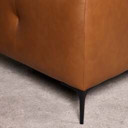 Carnaby Leather Sofa 3 Seater - Palomino Tan - thumbnail 5
