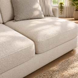 Eastbourne 2 Seater Sofa in Natural with Grey Stripe Cushions - thumbnail 4