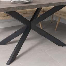 Jupiter 150cm Dining Table - Faux Concrete - With Sloane Corner Bench - thumbnail 4