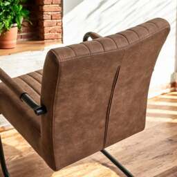 Adele Pocket Sprung Dining Chair - Light Brown (Set of 2) - thumbnail 3