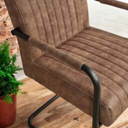 Adele Pocket Sprung Dining Chair - Light Brown (Set of 2) - thumbnail 5