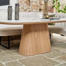 Sutton 200cm Dining Table - Ash with Frampton Corner Bench LHF & 2x Frampton Chairs in White - thumbnail 5