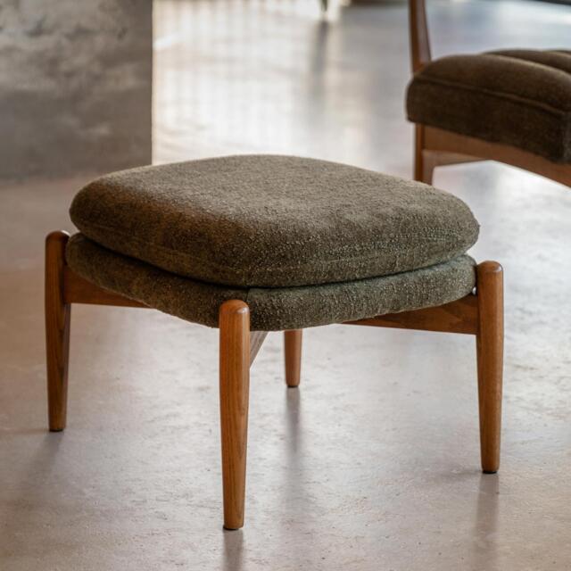 Datsun Footstool Green Boucle - image 1