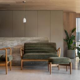 Datsun Footstool Green Boucle - thumbnail 2