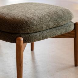 Datsun Footstool Green Boucle - thumbnail 3