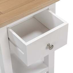 Tetbury 1 Drawer Lamp Table With Shelf in Painted / Oak - thumbnail 2