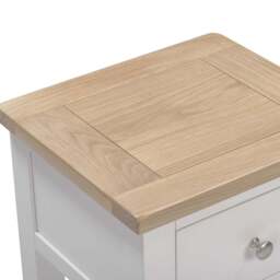 Tetbury 1 Drawer Lamp Table With Shelf in Painted / Oak - thumbnail 5