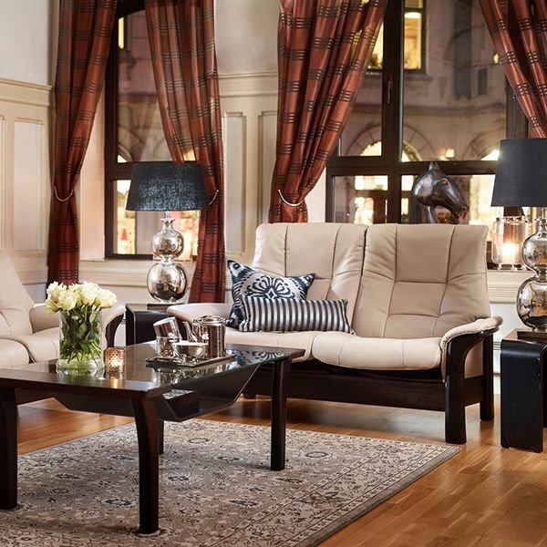 Stressless Buckingham High Back Sofa - 3 Seater High Back / Stressless Batick