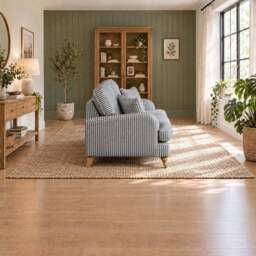 Eastbourne 2 Seater Sofa in Navy Stripe with Navy Stripe Cushions - thumbnail 3