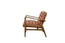 Datsun 2 Seater Sofa Vintage Brown Leather - thumbnail 5