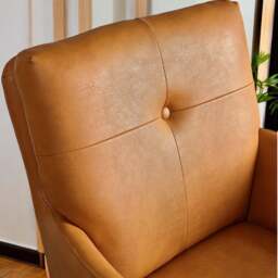 Parma Dining Chair Pocket Sprung - Tan Faux Leather (Set of 2) - thumbnail 6