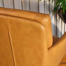 Parma Dining Chair Pocket Sprung - Tan Faux Leather (Set of 2) - thumbnail 5