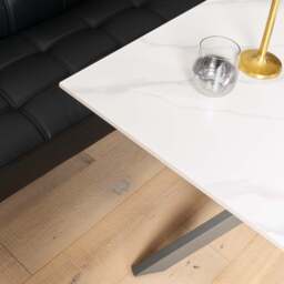 Saturn Dining Table 135cm in White - thumbnail 4