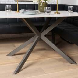 Saturn Dining Table 135cm in White - thumbnail 3