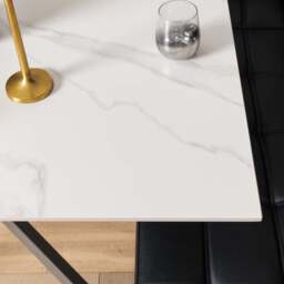 Saturn Dining Table 135cm in White - thumbnail 6