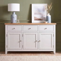 Tetbury 3 Door 3 Drawer Sideboard in Painted / Oak