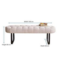 Frampton Flat Bench White - thumbnail 6